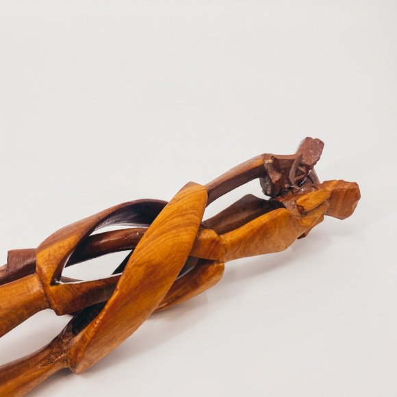 Vintage Hand Made Wooden Collapsable Sculpture Art - Picture 12 of 16